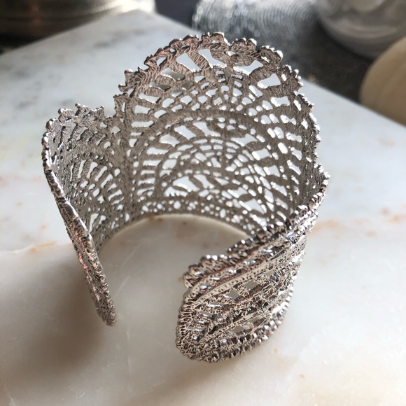 Gorgeous Silver Lace Cuff - Picture 3 of 5